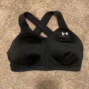 Under armour black Sports bra almost new
